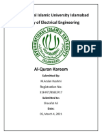 International Islamic University Islamabad Faculty of Electrical Engineering Quran Study