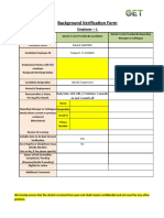 Background Verification Form: Employer - 1