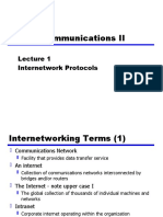 Data Communications II: Internetwork Protocols