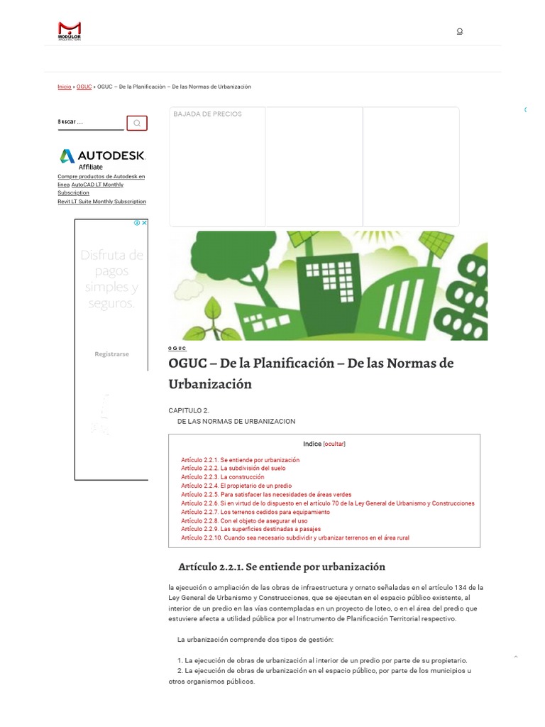 OGUC - de La Planificación - de Las Normas de Urbanización | PDF ...