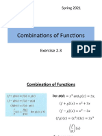 Combinations of Functions: Mathematics I Spring 2021