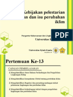 12 - Kebijakan Pelestarian Lingkungan Dan Perubahan Iklim