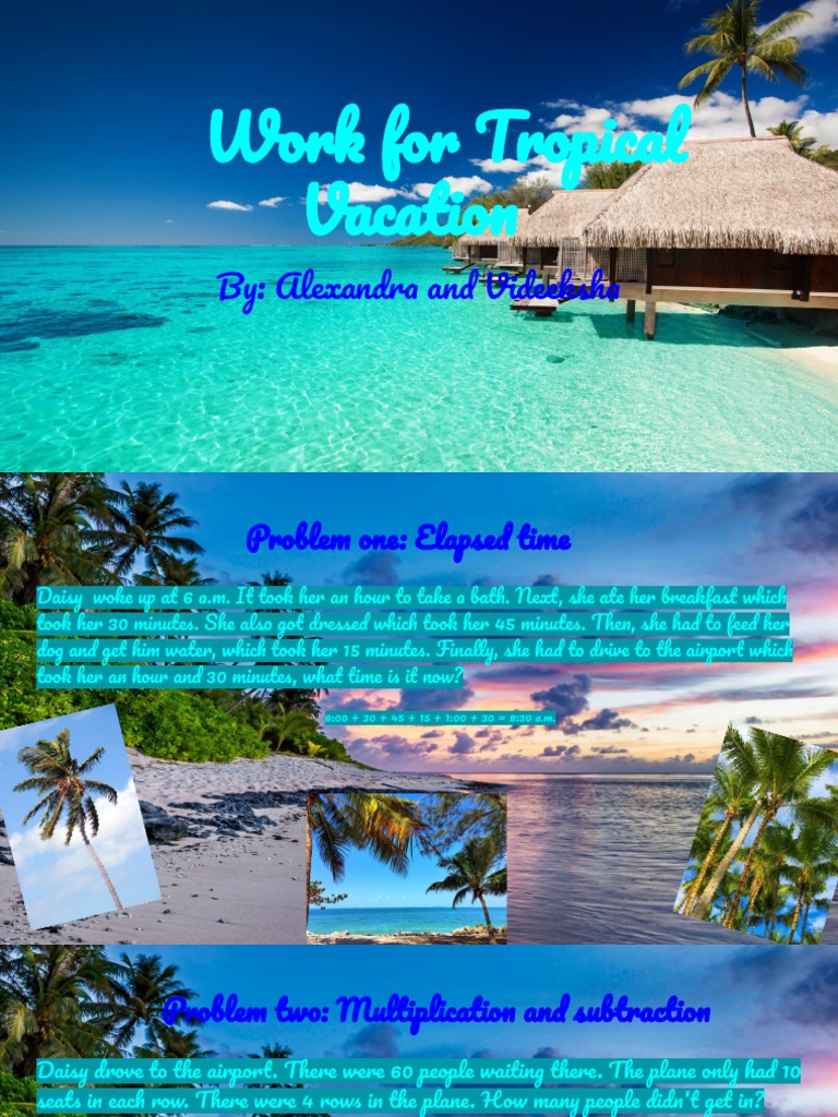 Math Problems in Vacation Planning | PDF | Teaching Mathematics | Nature