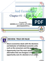 Applied Economics: Chapter #1 - LC #1 & 2