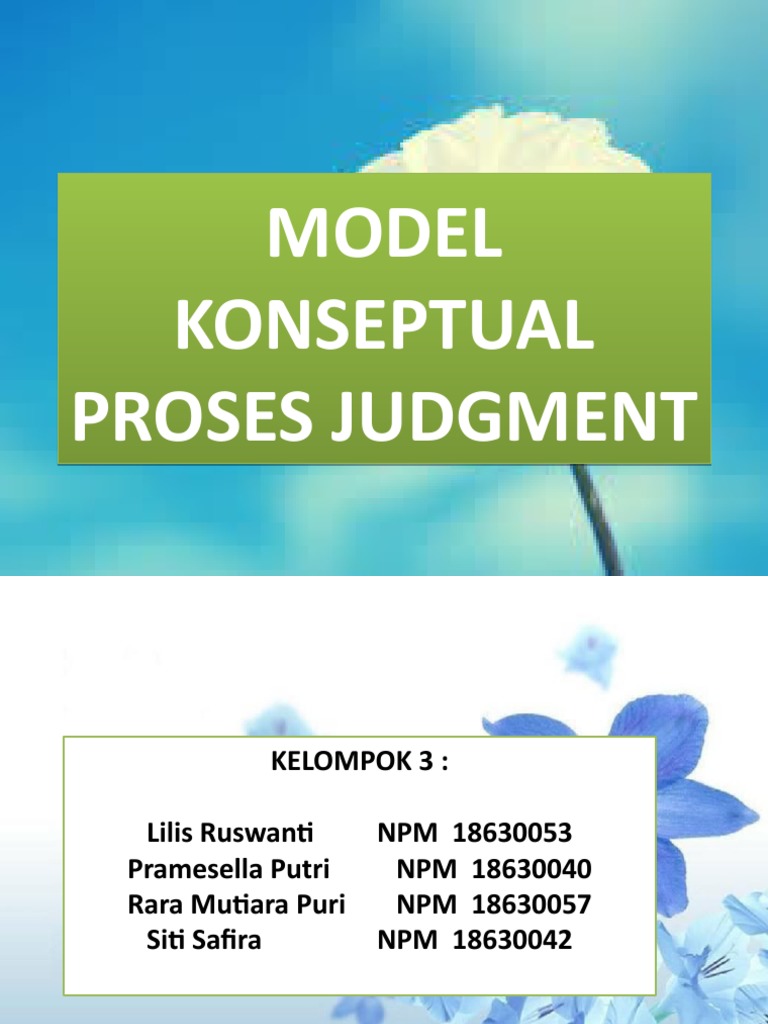 Model Proses Judgment dan Biasnya | PDF