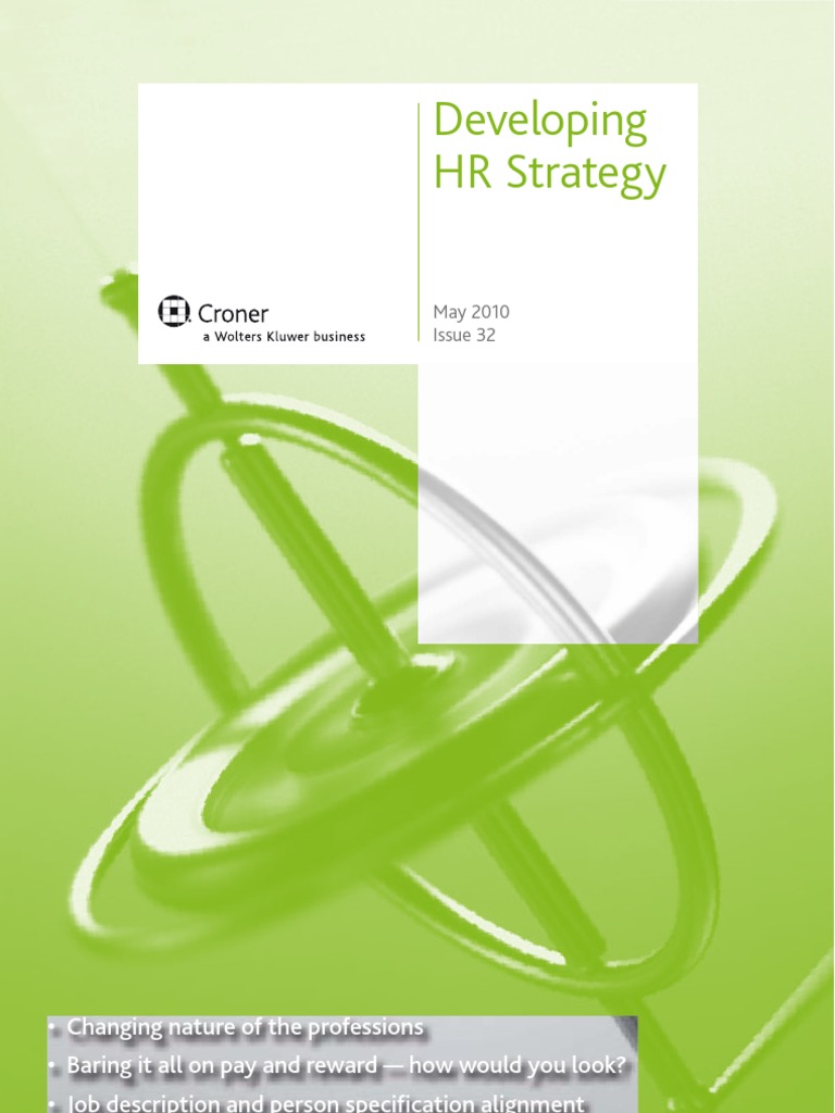Developing Hr Strategy May 2010 Issue 32 Pdf Profession Human