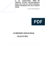 PLAN DE TRABAJO - Seguridad Ciudadana - GORE - AYACUCHO