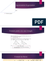 Aplicații Ale Trigonometriei În Geometrie