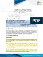 Guía de actividades y Rúbrica de evaluación - Unidad 3-Fase 3-Avance de la Propuesta