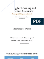 Writing For Learning and Academic Assessment: Revising and Editing Your Assignment