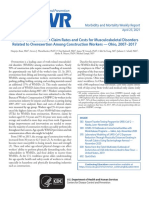 Workers' Compensation Claim Rates and Costs For Musculoskeletal Disorders Related To Overexertion Among Construction Workers - Ohio, 2007-2017