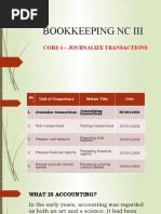 Core 1 - Journalize Transactions