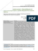 Importância Do Monitoramento e Disponibilização de Dados Hidrológicos para A Gestão Integrada Dos Recursos Hidricos