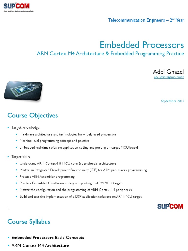 ARM Cortex-M4 Embedded Systems Syllabus | PDF | Embedded System | Arm ...