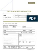 Employment Application Form 1