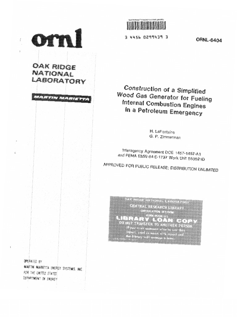 Wood Gas Generator or NL PDF Gasification Combustion