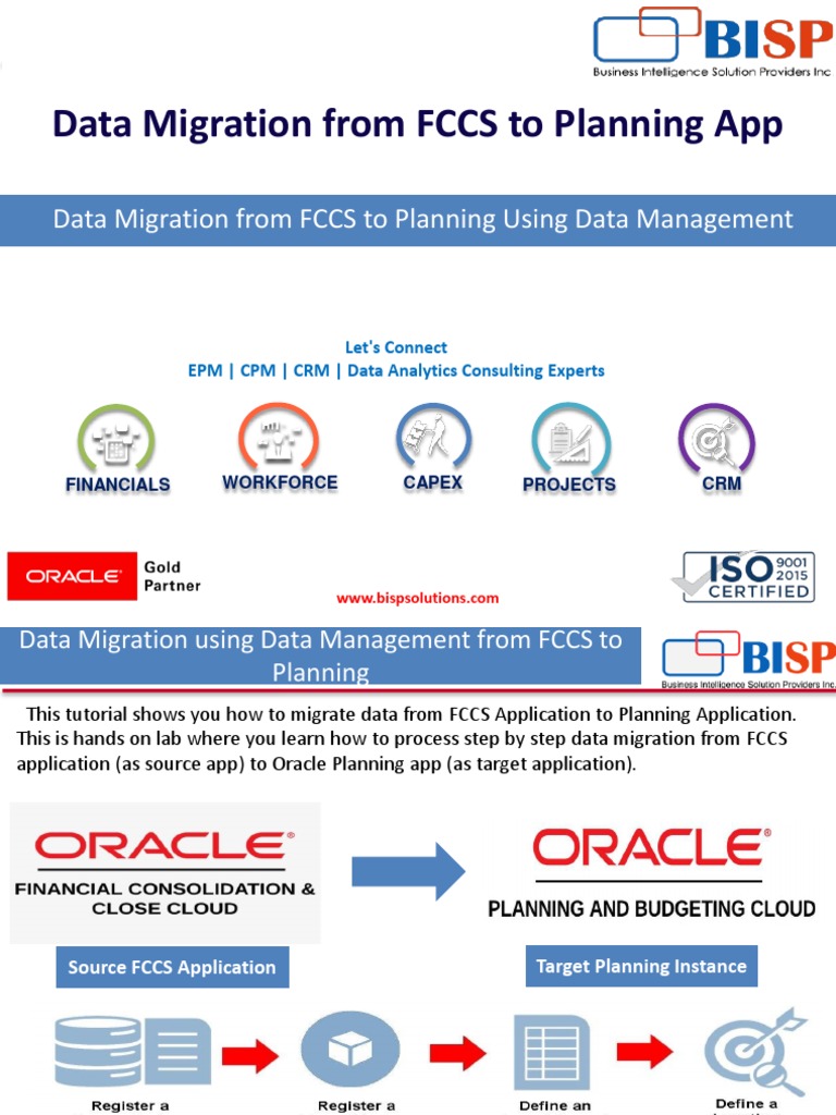 FCCS to Planning Data Migration Guide | PDF | Oracle Corporation ...