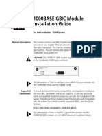 1000BASE GBIC Module Installation Guide