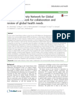 The Pan-University Network For Global Health: Framework For Collaboration and Review of Global Health Needs