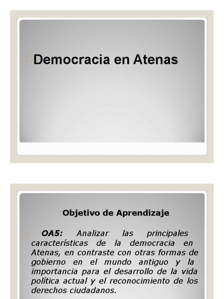 Características de la Democracia Ateniense | PDF | Antigua Grecia ...