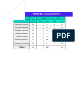 Matriz Perfil Competitivo