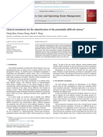 Clinical Assessment For The Identification of The Potentially Difficult Airway