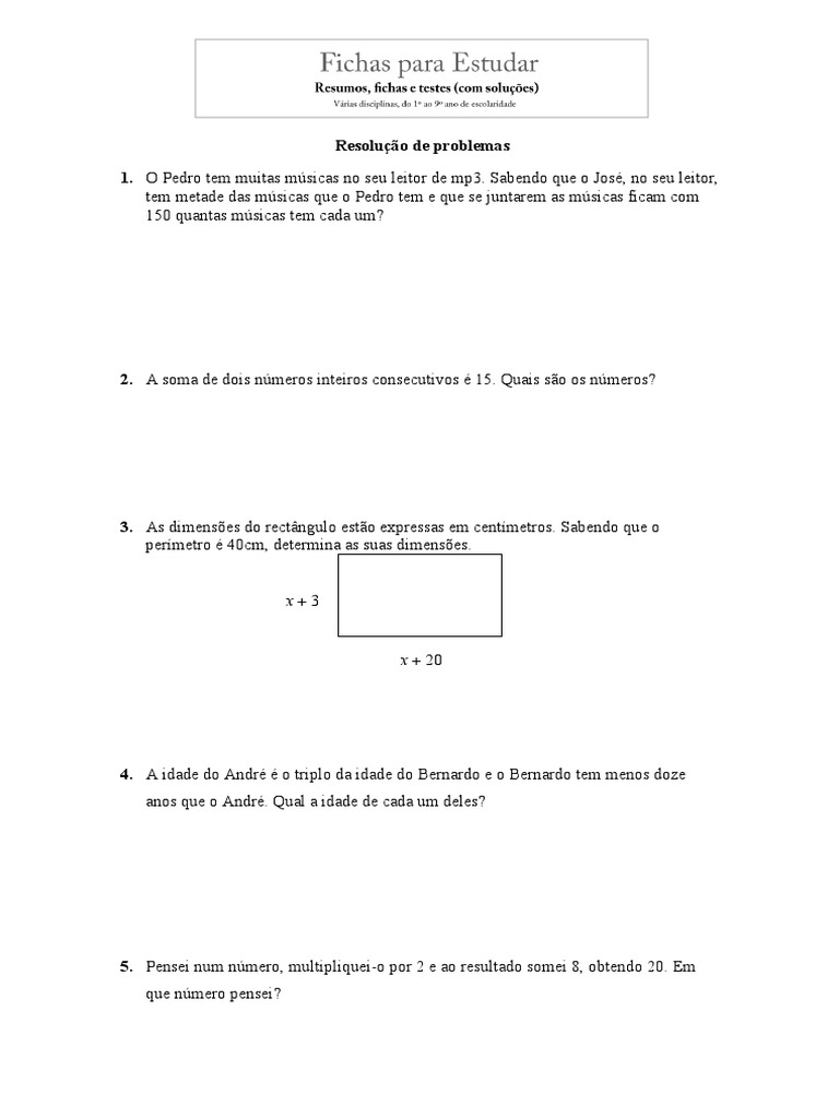 Resolução de Problemas Matemáticos | PDF