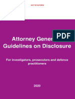 Attorney General S Guidelines On Disclosure 2020 NOT YET IN FORCE