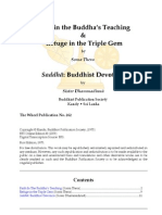 Faith in The Buddha's Teaching & Refuge in The Triple Gem & Saddhā: Buddhist Devotion