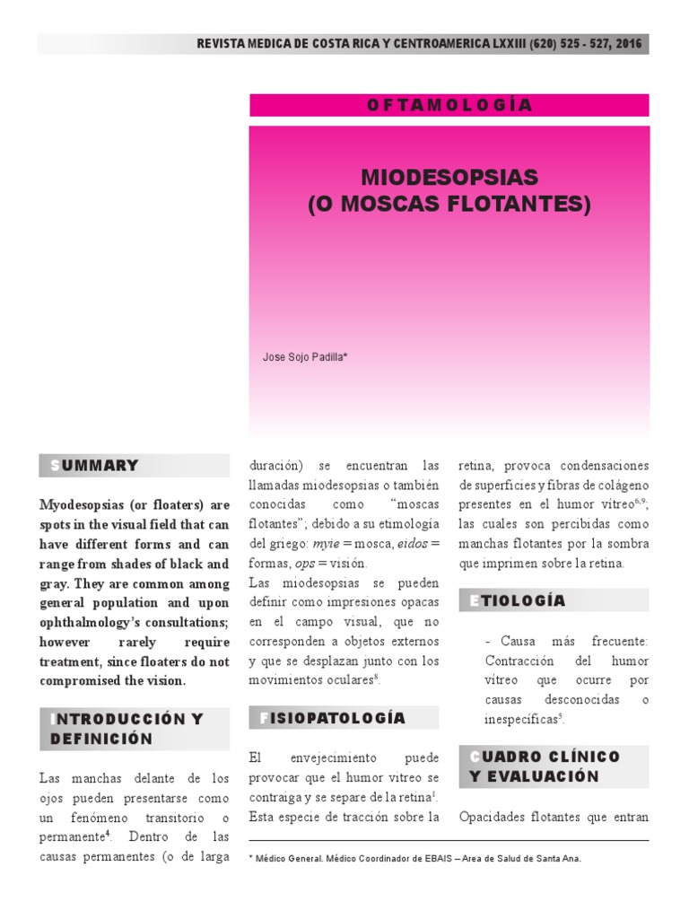 Miodesopsias | PDF | Visión | Oftalmología