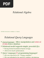 Relational Algebra: CSCD343-Introduction To Databases - A. Vaisman 1