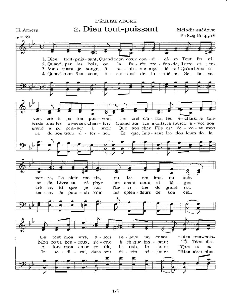 Dieu Tout Puissant Partition PDF PDF