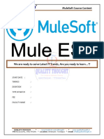 Mulesoft Course Content: Start Date: Timings: Duration: Type of Batch: Fee: Faculty Name
