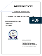 Real Time Motion Detection: Digital Signal Processing