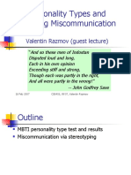 Personality Types and Avoiding Miscommunication: Valentin Razmov (Guest Lecture)