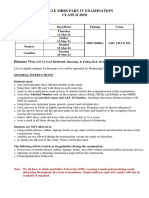 MBBS IV Exam Instructions