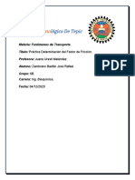 Determinación del Factor de Fricción