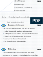 Lecture 1 Introductions To Biomaterials