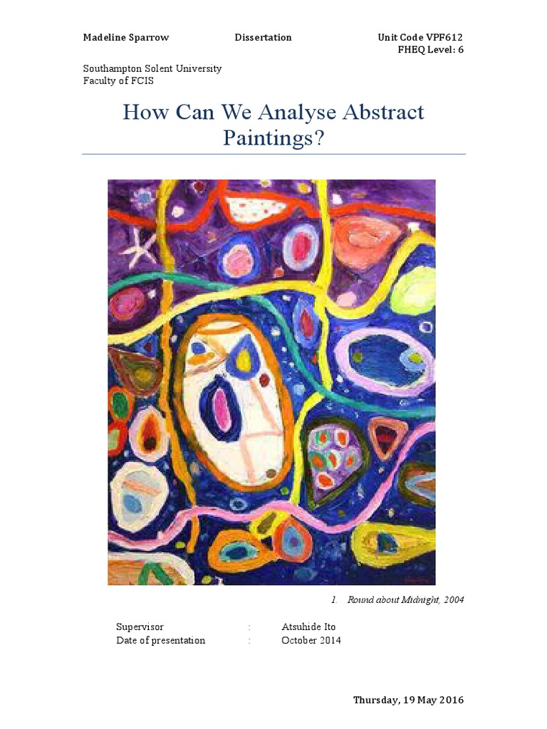 How Can We Analyse Abstract Paintings | PDF | Speech | Semiotics