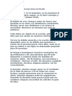 El Hábito de la Oración Antes de Decidir