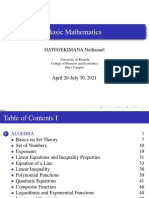 Basic Mathematics: HATEGEKIMANA Nathanael