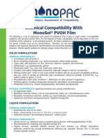 MonoPAC Chemical Compatibility With MonoSol PVOH Film