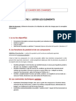 Partie I: Lister Les Elements: Le Cahier Des Charges