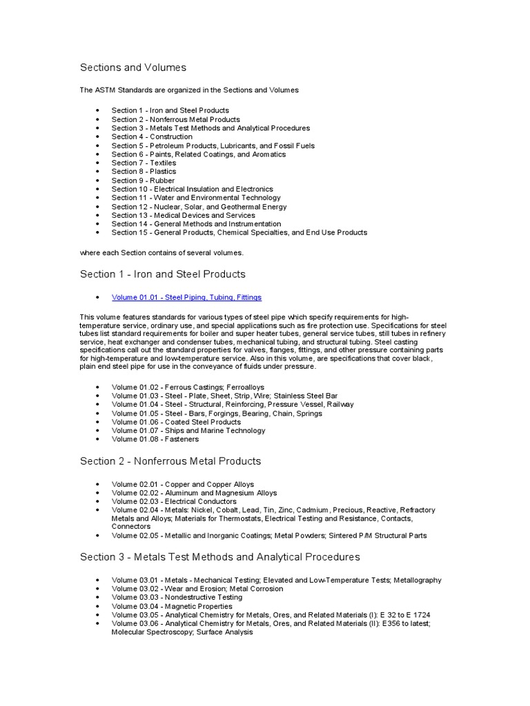 ASTM Map | PDF | Pipe (Fluid Conveyance) | Metals