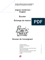 Outil d Évaluation 1dg - Anglais - Echange de Maison - Dossier de l Enseignant (Ressource 6014)