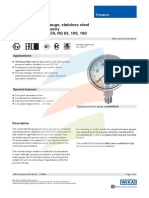 Capsule Pressure Gauge, Stainless Steel For The Process Industry Models 632.50, 633.50, NS 63, 100, 160