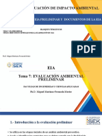 Evaluación de Impacto Ambiental: Módulo 3: Eia Preliminar Y Documentos de La Eia