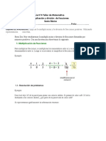 Guia 4 Taller Matematica Multiplicacion y Division de Fracciones 6°