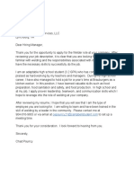 Chad Pouncy - Cover Letter