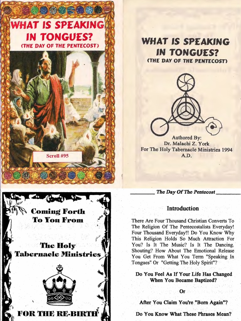 What Is Speaking in Tongues Scroll 95 PDF Pentecostalism Acts Of